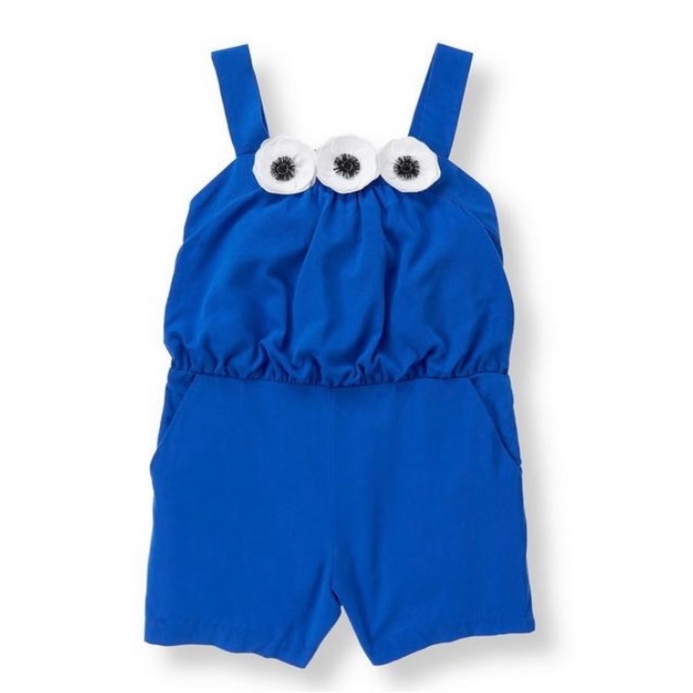 Girl Oasis Blue Blossom Romper by Janie and Jack Size 6